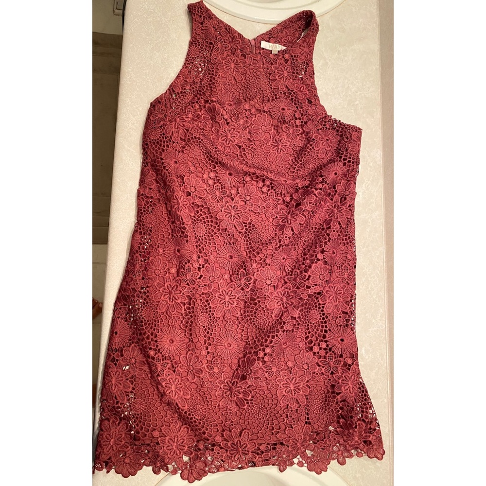Maroon Lace Dress